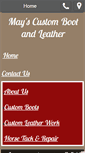 Mobile Screenshot of maybootandleather.com
